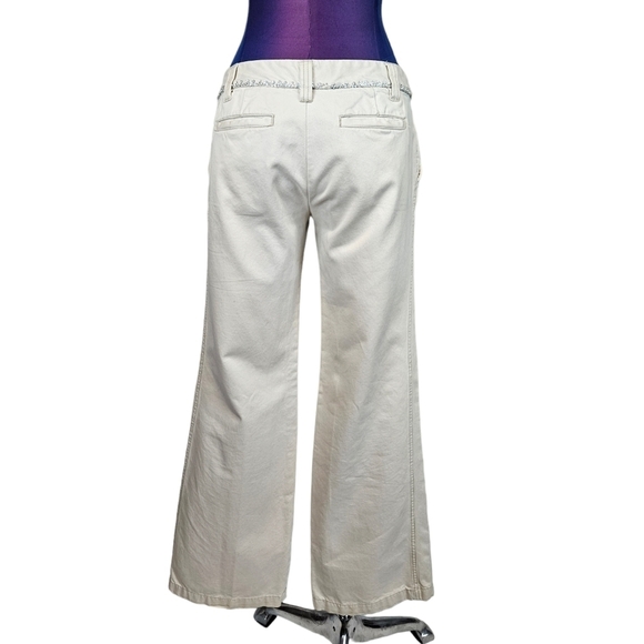 Vintage 90s Bling Old Navy Khaki Wide Leg Pants Size 1 Juniors - Picture 7 of 11